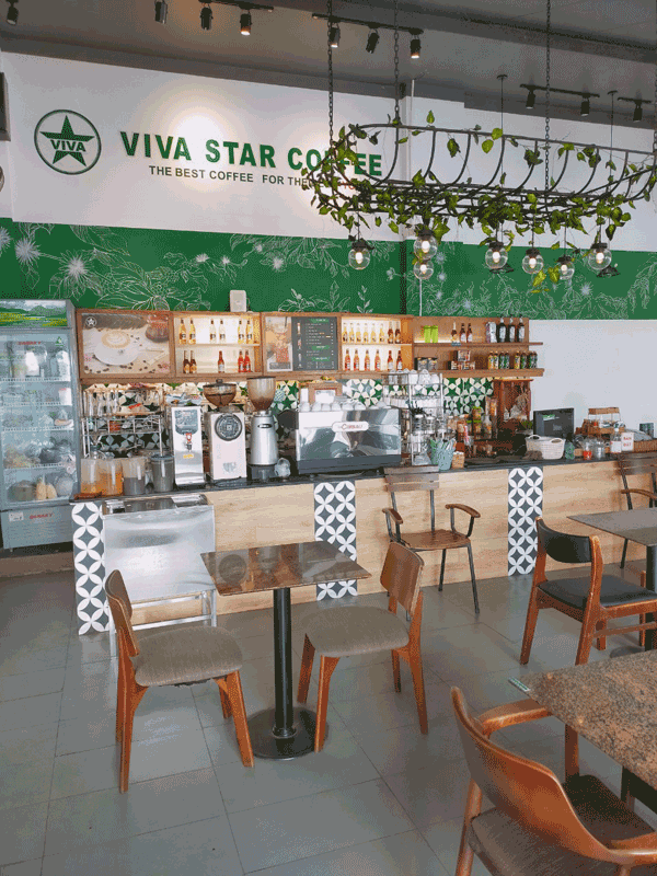 Sang nhanh quán cafe thương hiệu nhượng quyền thương hiệu VIVA STAR COFFEE