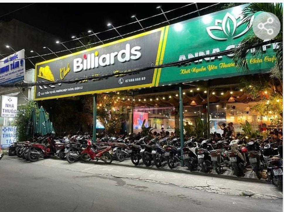 Sang quán cafe bida Anna Coffee tại Quận 12