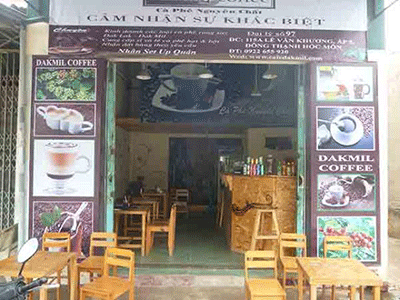 Sang quán cafe Ghế gỗ Hóc Môn