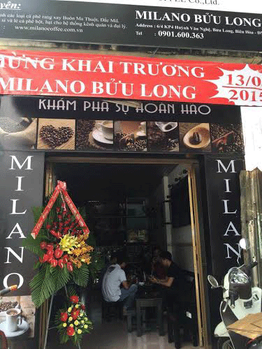 Sang quán cafe rang xay thương hiệu Milano Đồng Nai