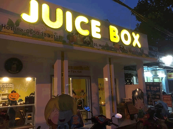 Sang quán cafe, sinh tố, nước ép thương hiệu JUICEBOX Bình Dương