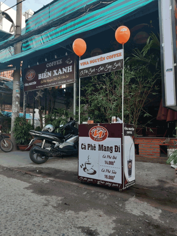 cần sang quán cafe và cơm trưa ngang 10m dài 20m.