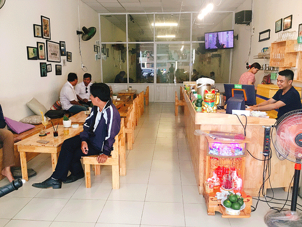 Sang Cafe ghế Gỗ Máy Lạnh - VP