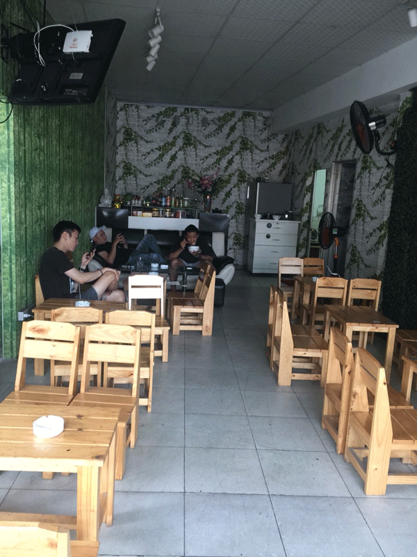 Sang Gấp quán cafe ghế gỗ 290 Dương Bá Trạc