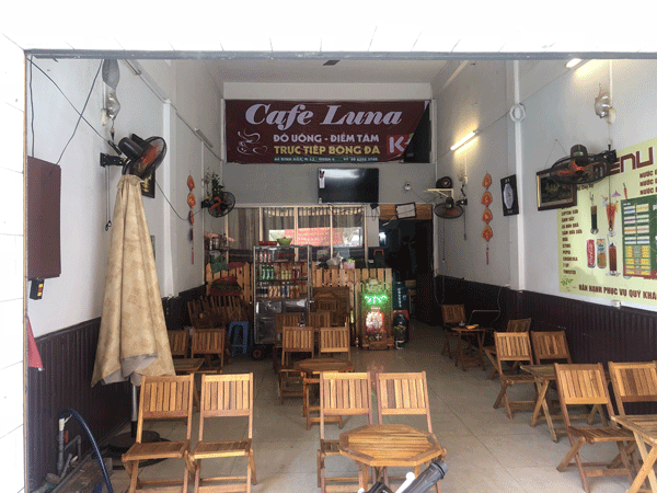 Sang gấp quán cafe ghế gỗ