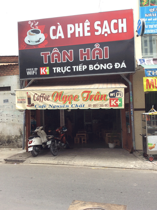 Sang gấp quán cafe bóng đá mặt tiền Tân Hải