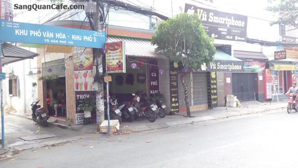 Sang quán cafe ghế ghỗ 2 mặt tiền