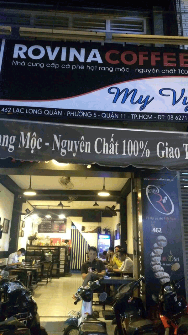 Sang Quán Cafe nhượng quyền Rovina, kèm 3 phòng cho thuê 462 Lạc Long Quân, P. 5, Q. 11